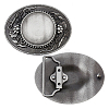 Alloy Oval Belt Buckles BUTT-WH0024-005AS-1