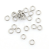Tarnish Resistant 304 Stainless Steel Open Jump Rings STAS-J013-4x0.8mm-01-1