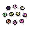 Polymer Clay Beads with CCB Plastic Frame Connector Charms CLAY-T022-35M-07-1