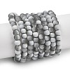 Frosted Crackle Glass Beads Strands GLAA-U001-4mm-M06-1