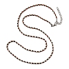 2MM Braided Round Polycotton Cord Necklace Making with Alloy Lobster Claws Clasps and Iron End Chains NJEW-Q031-01E-2