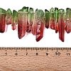 Two Tone Spray Painted Natural Quartz Crystal Points Beads Strands G-Q610-03A-4