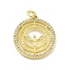 Rack Plating Brass Micro Pave Cubic Zirconia Pendants KK-D359-20G-1