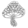 Cubic Zirconia Mushroom Brooch JBR102E-1