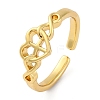 Brass Cuff Finger Rings RJEW-G337-24G-4