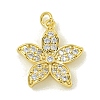 Rack Plating Brass Pave Cubic Zirconia Pendants KK-U029-25G-1