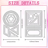 Geometric Carbon Steel Cutting Dies Stencils DIY-WH0309-2045-2