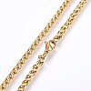 304 Stainless Steel Wheat Chain Necklaces NJEW-F227-05G-04-2