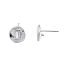 Brass Clear Cubic Zirconia Stud Earring Findings KK-G432-22P-3