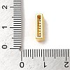 Brass Micro Pave Clear Cubic Zirconia Charms ZIRC-C009-01G-I-3