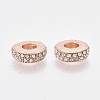 Rose Gold Plated Alloy European Beads MPDL-S067-24-1