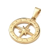 304 Stainless Steel Pendants STAS-A140-01A-G-2