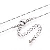1MM 304 Stainless Steel Serpentine Chain Necklaces for Women Men NJEW-T016-11P-2