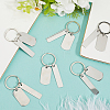 20Pcs 201 Stainless Steel Blank Pendant Keychain KEYC-SC0001-62A-3