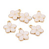 Light Gold Plated Alloy Enamel Pendants X-ENAM-R136-17F-1