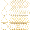 120Pcs 4 Styles Brass Linking KK-SP0002-15B-1
