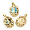 Rack Plating Brass Micro Pave Cubic Zirconia Earrings KK-P268-06A-G-1