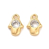 Brass Cubic Zirconia Charms KK-D300-02G-1