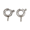 304 Stainless Steel Spring Ring Clasps STAS-B095-05B-P-1
