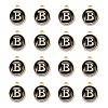 Golden Plated Alloy Charms LS-ENAM-S118-02B-2
