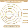 10Pcs 5 Styles Iron Linking Rings IFIN-SP0001-55KCG-2