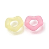Frosted Transparent Acrylic European Beads AC-CBA9284-04-2