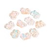 Spray Painted Transparent Acrylic Beads OACR-N149-01I-1