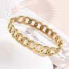 304 Stainless Steel Ring Link Chain Hinged Cuff Bangles SA-CBAB92B-02G-4
