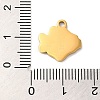 Ion Plating(IP) 304 Stainless Steel Enamel Charms STAS-Q301-06G-3