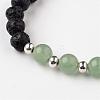 Natural Lava Rock Beaded Stretch Bracelets BJEW-JB02293-3