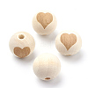 Unfinished Wood Beads WOOD-S036-07-1