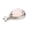 Natural Rose Quartz Pendants G-B033-04P-19-4