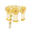 Alloy Crystal Rhinestone Coin Link Hollow Flower Tassel Waist Body Chains for Women FS-WGEDFED-01-5