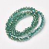 Electroplate Transparent Glass Beads Strands EGLA-A034-T8mm-T05-2