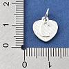 925 Sterling Silver Heart with Capital Letter Charms STER-S009-13C-S-2