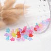 Mixed Transparent Flower Frosted Acrylic Beads X-FACR-R013-M-3
