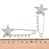 Starfish 304 Stainless Steel Safety Pins Brooch Findings SA-CBA098D-16D-P05-3