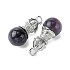 Natural Amethyst Pendants G-C114-04P-12-2