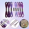 8 Skeins 8 Colors 6-Ply Polyester Embroidery Floss OCOR-CY0002-09E-6