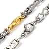 201 Stainless Steel Twist Links Chain Necklace NJEW-F22-39Q-GP-2