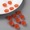 Transparent Frosted Acrylic Bead Caps MACR-S371-04A-726-6