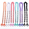 Personalized Acrylic & CCB Plastic Cable Chain Necklaces X-NJEW-JN02824-1