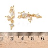 Brass Micro Pave Clear Cubic Zirconia Pendants KK-H0526-17G-3