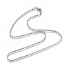 Non-Tarnish Unisex 304 Stainless Steel Rope Chain Necklaces X-STAS-D0002-33P-1