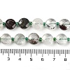 Natural Green Lodolite Quartz/Garden Quartz Beads Strands G-B094-A19-01-5