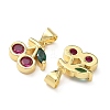 Brass Micro Pave Cubic Zirconia Pendants KK-L243-01G-02-2