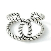 Vintage Cross Design Alloy Open Cuff Rings RJEW-K275-09AS-2