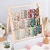 4-Tier Wooden Bracelet Organizer Display Riser Stands ODIS-WH0043-263B-4