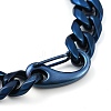 304 Stainless Steel Cuban Link Chain Bracelets for Men BJEW-B102-03BL-3