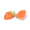 Spray Painted Opaque Resin Pendants RESI-Q232-01B-2